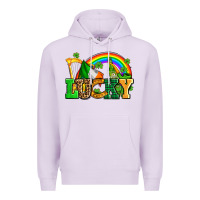 Lilac lucky with st patricks elements Premium Hoodie - AdoDesignShop