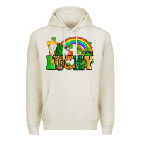 Oatmeal Heather lucky with st patricks elements Premium Hoodie - AdoDesignShop