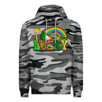 Slate Camo lucky with st patricks elements Premium Hoodie - AdoDesignShop
