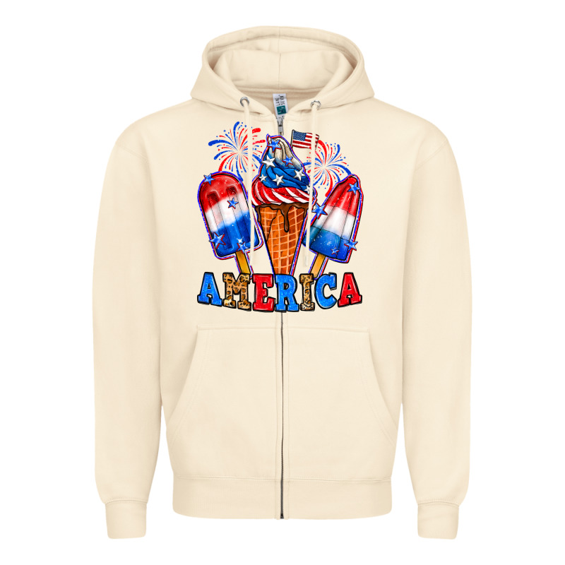 4th Of July America Ice Creams Zipper Hoodie by Neo Western | Teevron