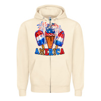 Sandshell 4th of July America ice creams Zipper Hoodie - Neo Western