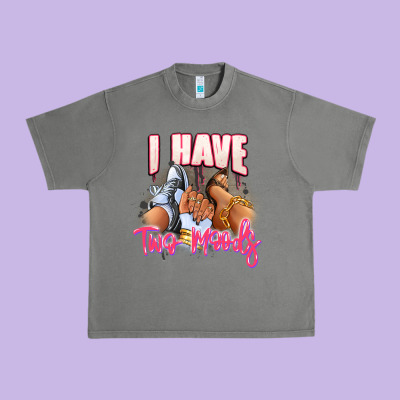 I Have Two Moods Sneaker And Heels Urban Heavy Tee Designed By Ranaportraitstore
