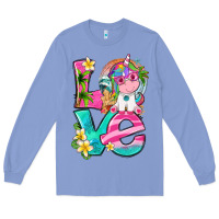 Colony Blue love summer unicorn Long Sleeve Tee - texasbilliewilder