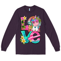Plum love summer unicorn Long Sleeve Tee - texasbilliewilder