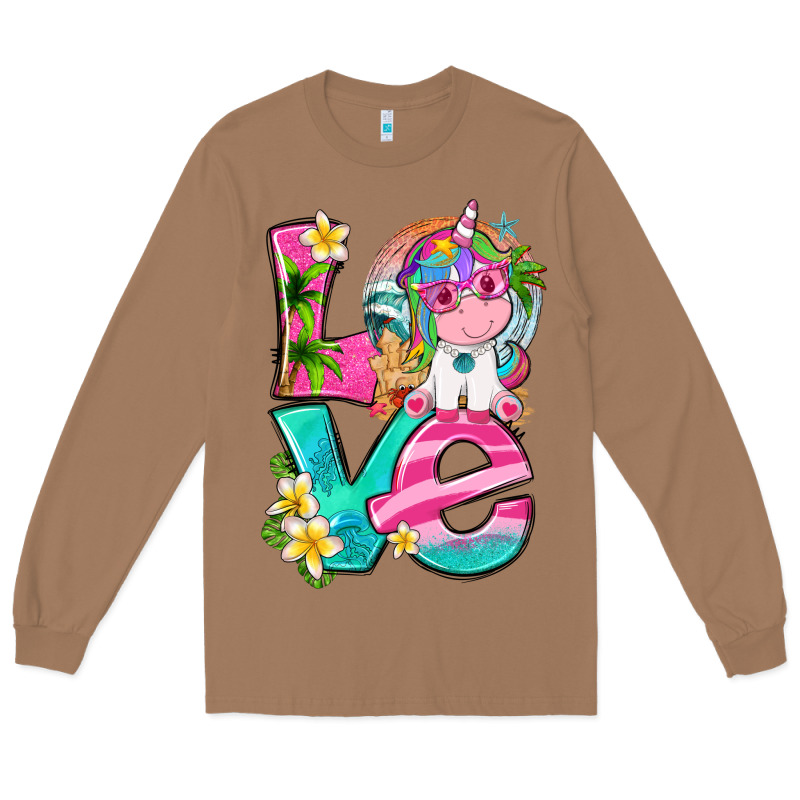 Love Summer Unicorn Long Sleeve Tee by texasbilliewilder | Teevron