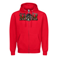 Red proud army mom Zipper Hoodie - SublimationCraftShop