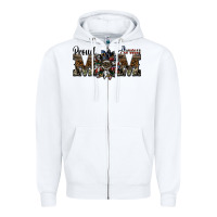 White proud army mom Zipper Hoodie - SublimationCraftShop
