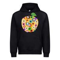 Colorful Flora Apple Teacher Urban Hoodie | Teevron