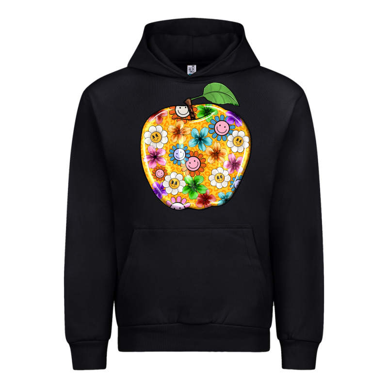Colorful Flora Apple Teacher Urban Hoodie by NancyCooperArtShop | Teevron