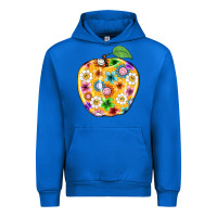Cobalt colorful flora apple teacher Urban Hoodie - NancyCooperArtShop