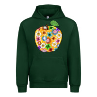 Forest Green colorful flora apple teacher Urban Hoodie - NancyCooperArtShop