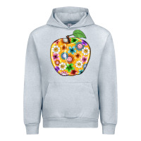Heather Grey colorful flora apple teacher Urban Hoodie - NancyCooperArtShop
