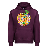 Mauve Wine colorful flora apple teacher Urban Hoodie - NancyCooperArtShop