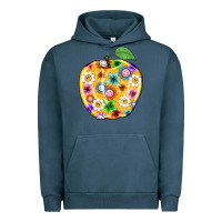 Pigment Midnight Navy colorful flora apple teacher Urban Hoodie - NancyCooperArtShop