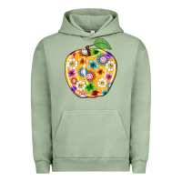 Pigment Oil Green colorful flora apple teacher Urban Hoodie - NancyCooperArtShop