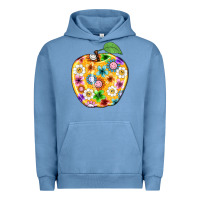 Pigment Pebble Blue colorful flora apple teacher Urban Hoodie - NancyCooperArtShop
