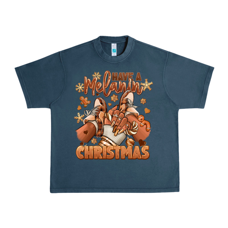 Have A Melanin Christmas Black Girl Sneakers Urban Heavy Tee by RanaPortraitStore | Teevron