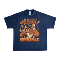 Navy Have a melanin Christmas black girl sneakers Urban Heavy Tee - RanaPortraitStore