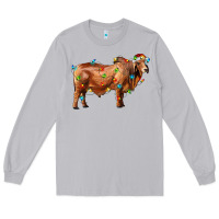 Moon Dust brahman bull with christmas lights Long Sleeve Tee - RanaPortraitStore