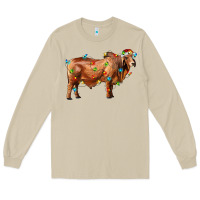 Mushroom brahman bull with christmas lights Long Sleeve Tee - RanaPortraitStore