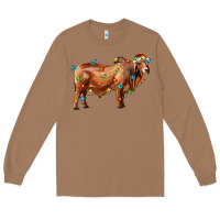 Toasted Coconut brahman bull with christmas lights Long Sleeve Tee - RanaPortraitStore