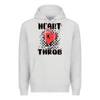 Dove Grey heart throb Premium Hoodie - MaliasSmallBusiness