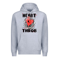 Heather Grey heart throb Premium Hoodie - MaliasSmallBusiness