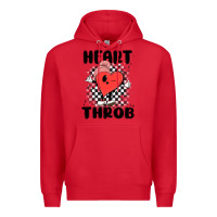 Red heart throb Premium Hoodie - MaliasSmallBusiness