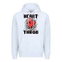 White heart throb Premium Hoodie - MaliasSmallBusiness