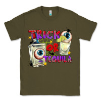 Army Green Trick or Tequila Classic Tee - texasbilliewilder