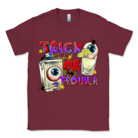 Burgundy Trick or Tequila Classic Tee - texasbilliewilder