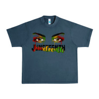 Midnight Navy Juneteenth eyes Urban Heavy Tee - RanaPortraitStore