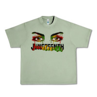 Oil Green Juneteenth eyes Urban Heavy Tee - RanaPortraitStore