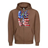 Chestnut Love 4th of July with gnomes 4th of july Zipper Hoodie - CowGirlArtShop