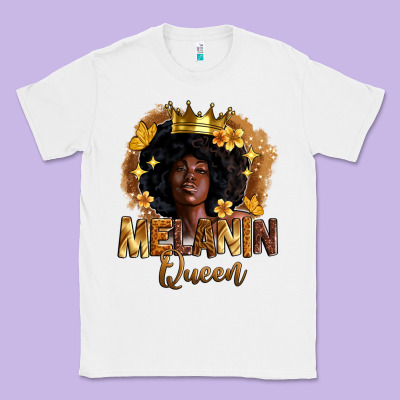 Melanin Queen Classic Tee Designed By Zillion Design Studio