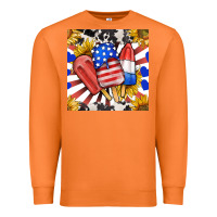 Carrot patriotic popsicles and sunflowers Premium Sweatshirt - BundleAndBundleShop