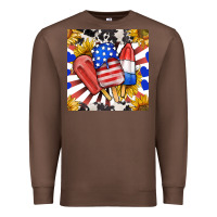 Chestnut patriotic popsicles and sunflowers Premium Sweatshirt - BundleAndBundleShop