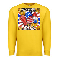 Lemon patriotic popsicles and sunflowers Premium Sweatshirt - BundleAndBundleShop