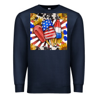 Navy patriotic popsicles and sunflowers Premium Sweatshirt - BundleAndBundleShop