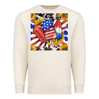 Sandshell patriotic popsicles and sunflowers Premium Sweatshirt - BundleAndBundleShop