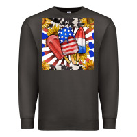 Smoke patriotic popsicles and sunflowers Premium Sweatshirt - BundleAndBundleShop