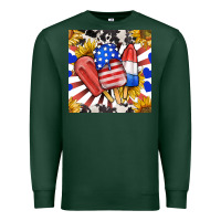 Patriotic Popsicles And Sunflowers Premium Sweatshirt | Teevron