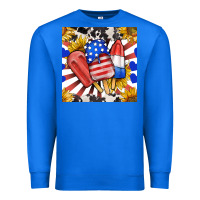 True Royal patriotic popsicles and sunflowers Premium Sweatshirt - BundleAndBundleShop