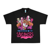 Black Just a girl obsessed with sneakers Urban Heavy Tee - RanaPortraitStore