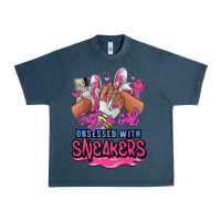 Midnight Navy Just a girl obsessed with sneakers Urban Heavy Tee - RanaPortraitStore