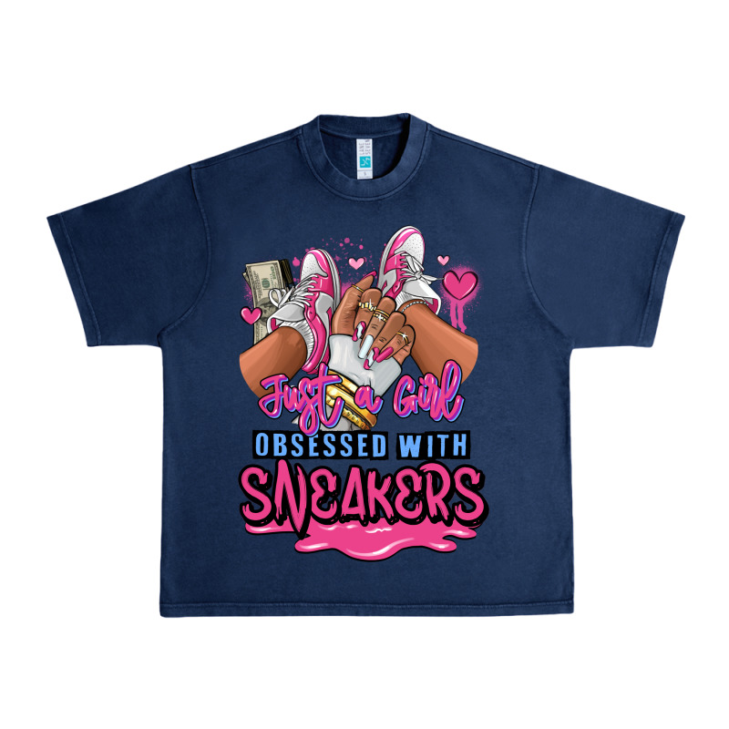 Just A Girl Obsessed With Sneakers Urban Heavy Tee by RanaPortraitStore | Teevron
