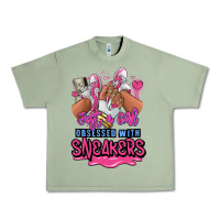 Oil Green Just a girl obsessed with sneakers Urban Heavy Tee - RanaPortraitStore