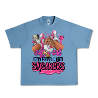 Pebble Blue Just a girl obsessed with sneakers Urban Heavy Tee - RanaPortraitStore