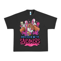 Pigment Black Just a girl obsessed with sneakers Urban Heavy Tee - RanaPortraitStore