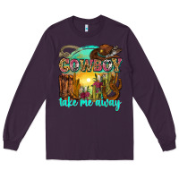 Plum cowboy take me away Long Sleeve Tee - Zillion Design Studio